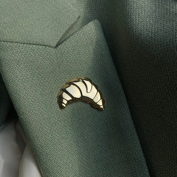 Croissant Pin - Lebensmittel Emaille Pin - Goldene Croissant Anstecknadel - Bäckerei Pin - Lebensmittel Geschenke