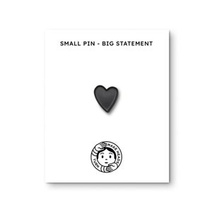 Heart Pin - Little Black Heart Pin - Enamel Pin - Tiny Heart Lapel Pin - Love Pin - Cute Pin