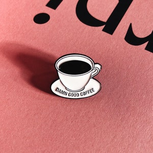 Enamel Pin Twin Peaks Pin Coffee Pin Badge Damn Good Coffee Lapel Pin Coffee Gifts image 3