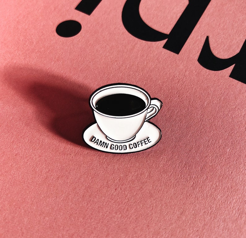 Enamel Pin Twin Peaks Pin Coffee Pin Badge Damn Good Coffee Lapel Pin Coffee Gifts image 3