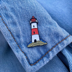 Emaille pin vuurtoren - matroos reversspeld - badge vuurtoren pin - zeespeld - vuurtorencadeaus - zeilcadeau