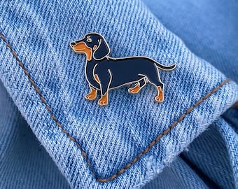 Dachshund Enamel Pin - Dog Lapel Pin - Dog Pin Badge -  Animal Lover Pin - Dog Gift