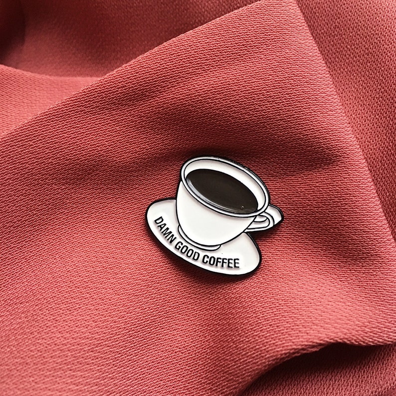 Enamel Pin Twin Peaks Pin Coffee Pin Badge Damn Good Coffee Lapel Pin Coffee Gifts image 9