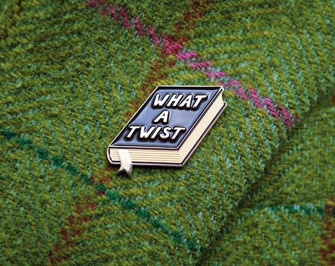 Enamel Pin - Book with a Twist - Book Pin - Readers Pin - Cute Gift