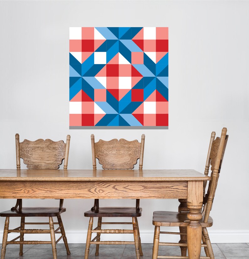 Star Spangled Picnic Barn Quilt Wall Art Barn Quilts Etsy