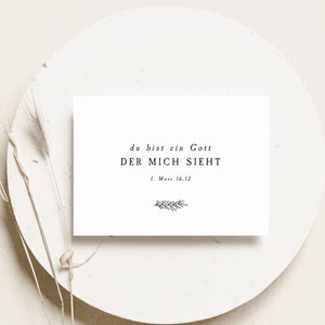 Karte A6 ∙ ,,Du bist ein Gott der mich sieht''