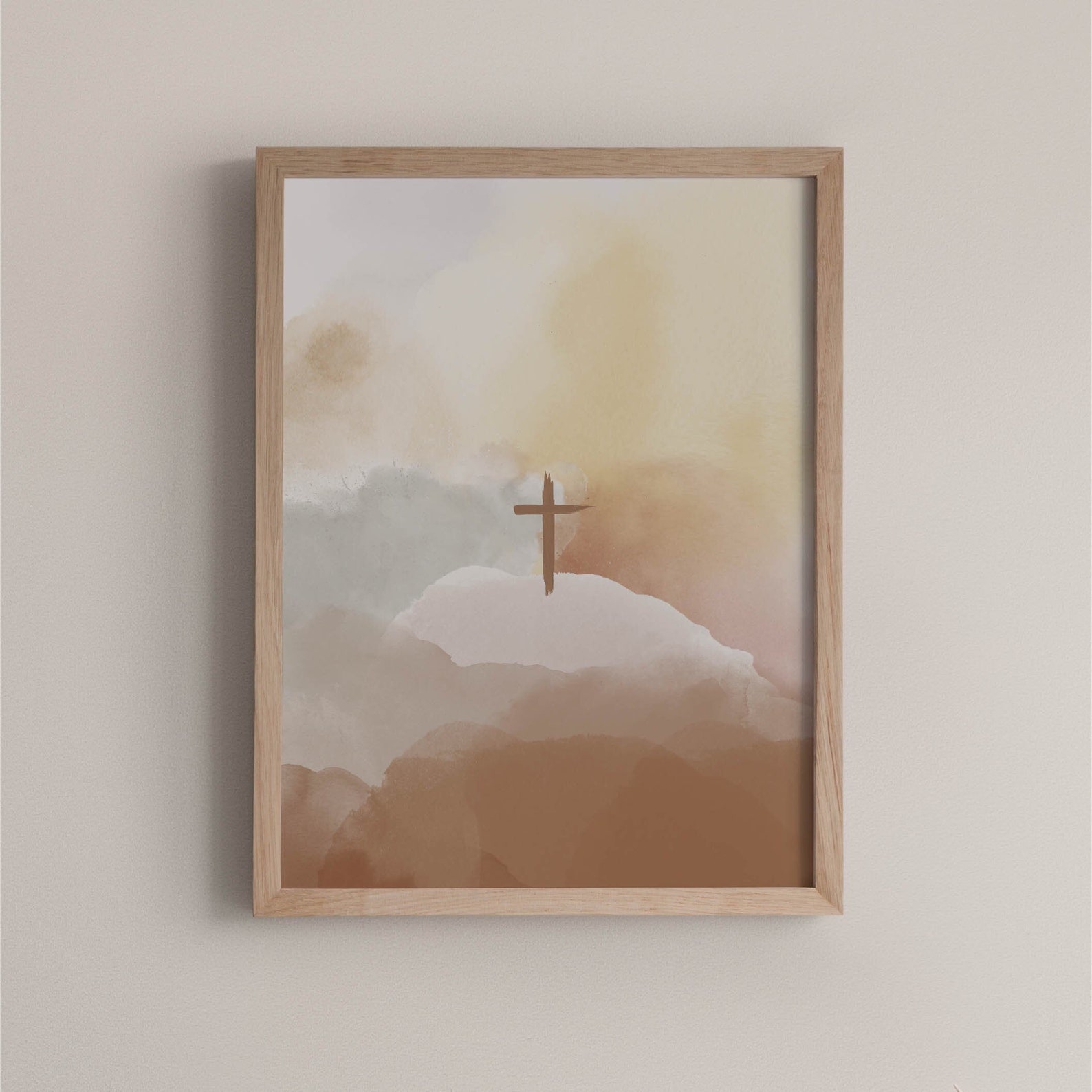 Poster A4 Kreuz moderne christliche abstrakte Wandkunst Etsy