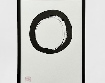Enso - Original Japanese calligraphy, Japanese art, Japan, Japanese gift, Calligraphy, Japanese Wall art, Shodo