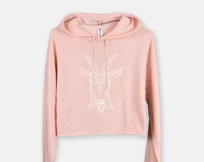 Women's Capricorn Goat Cropped Sweatshirt