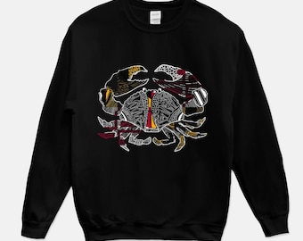 Maryland Crab Unisex Crew Neck Sweatshirt