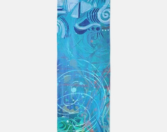 Yoga Mat Towel with Original Abstract Art Painting