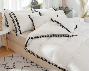 Black White Duvet Etsy