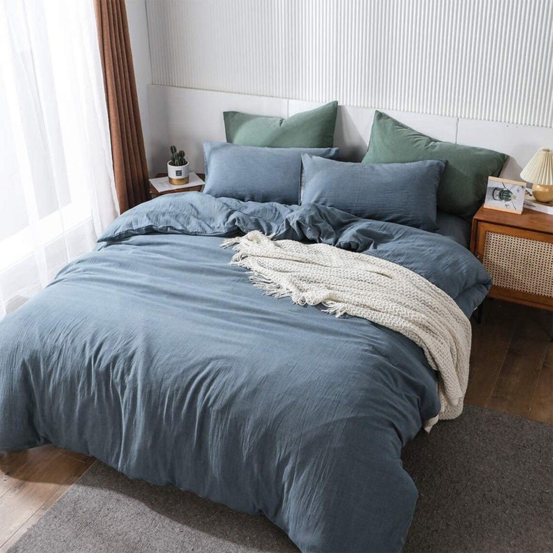 Grey Blue Exclusive Duvet Cover Uo Bedding Queen size duvet Etsy