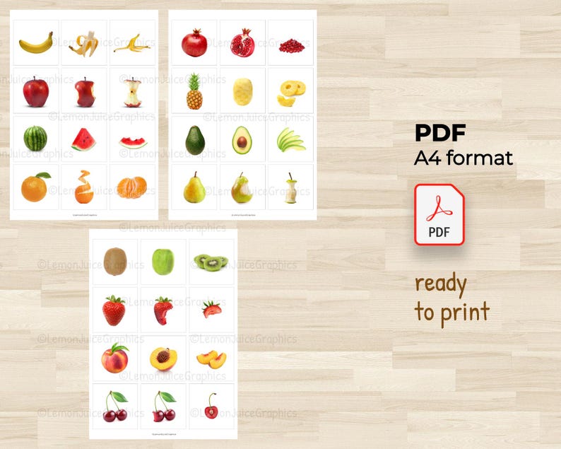 Fruits Sequencing Cards Montessori Activity Educational Sequence Step ...