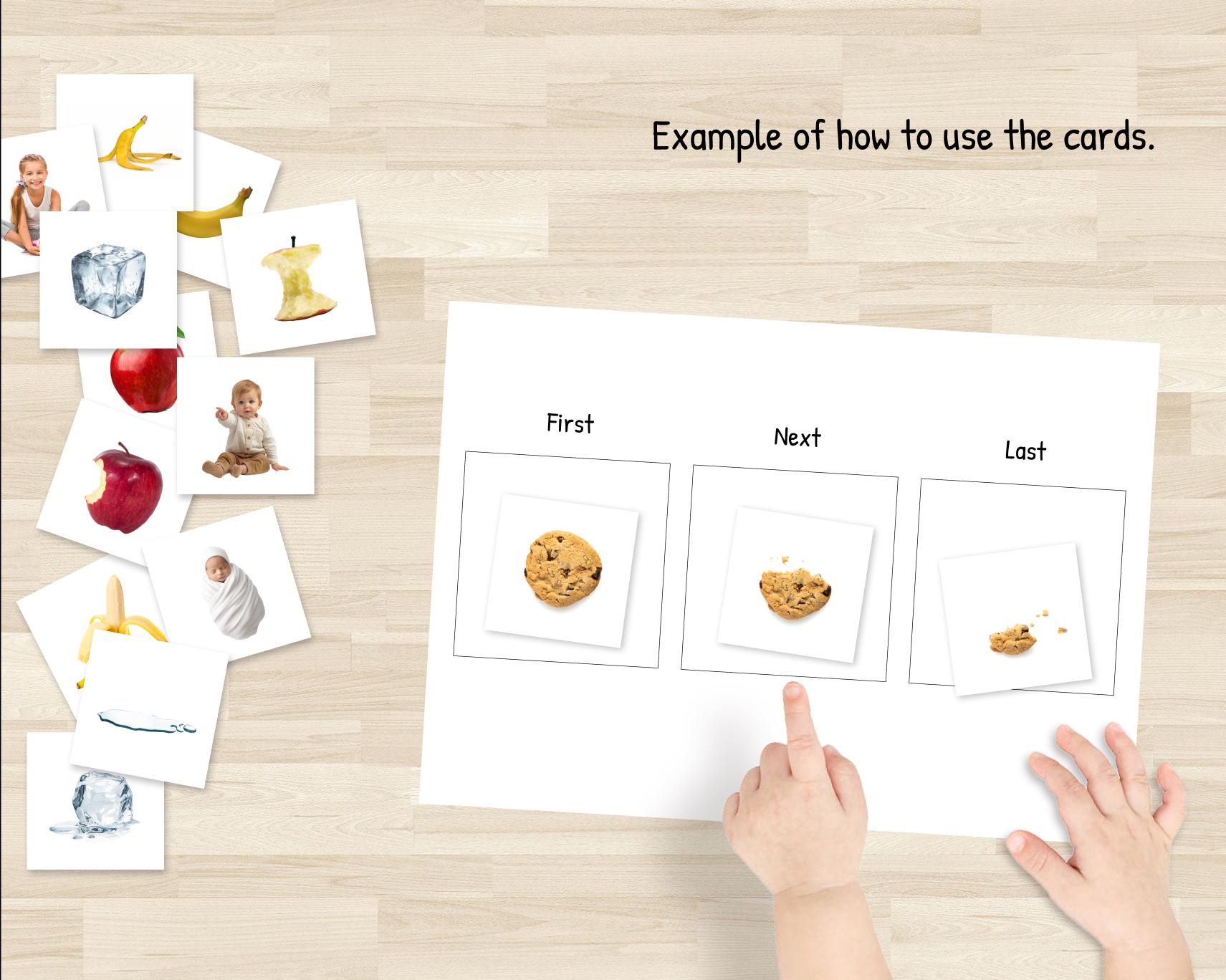 12 Montessori Educational Sequencing Cards Activity Sequence Flashcards ...