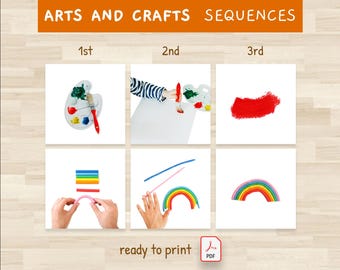 Montessori Lernsequenzierungskarten-Set, Aktivitäts-Flash-Karten, Vorschul-Lernwerkzeug, Montessori-Druckmaterialien