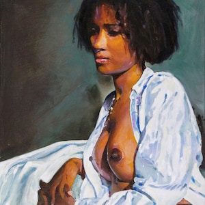 The Model /black model/nude painting/naked women