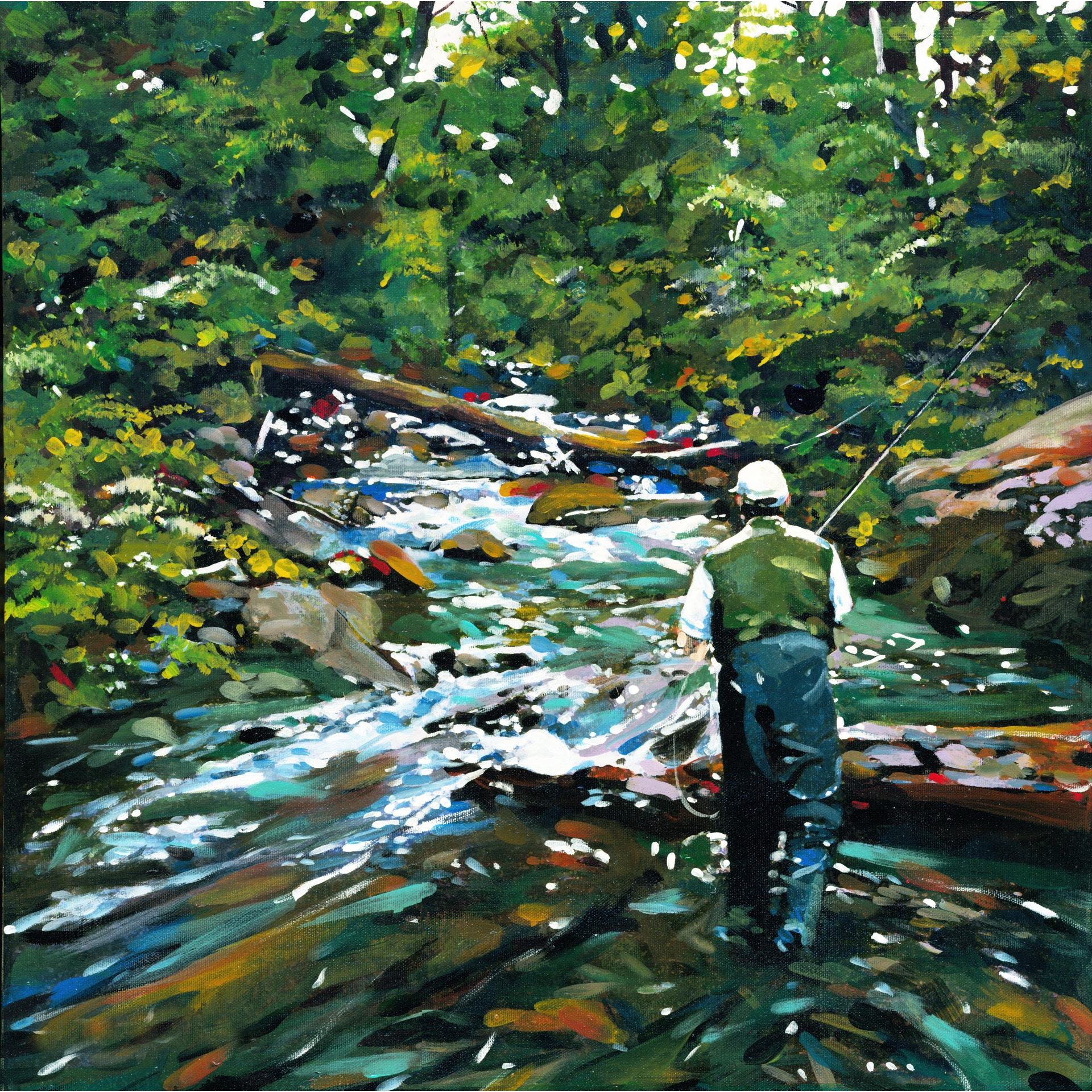 Mountain High. Trout Paintings Fly Fishing Brook Trout Stream Fishing Trout  Fishing 