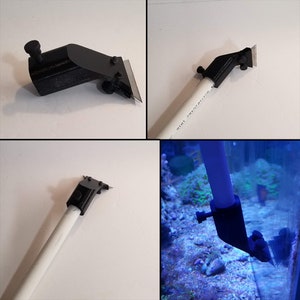 Reef Aquarium Pipe Mounted Angled Blade Scraper