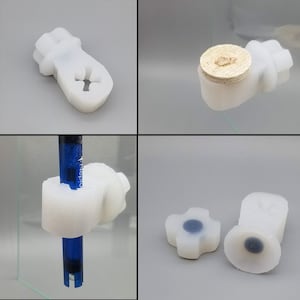 Magnetic Silicone Single Frag Holder or Probe Holder w/ Suction Cup