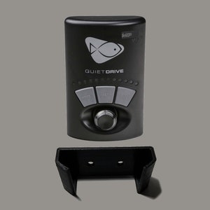 May include: A black QuietDrive MP-W pump controller with a fish logo, a knob, and three buttons labeled "Mode", "Set", and "Location/Flow". The controller is mounted on a black wall bracket.