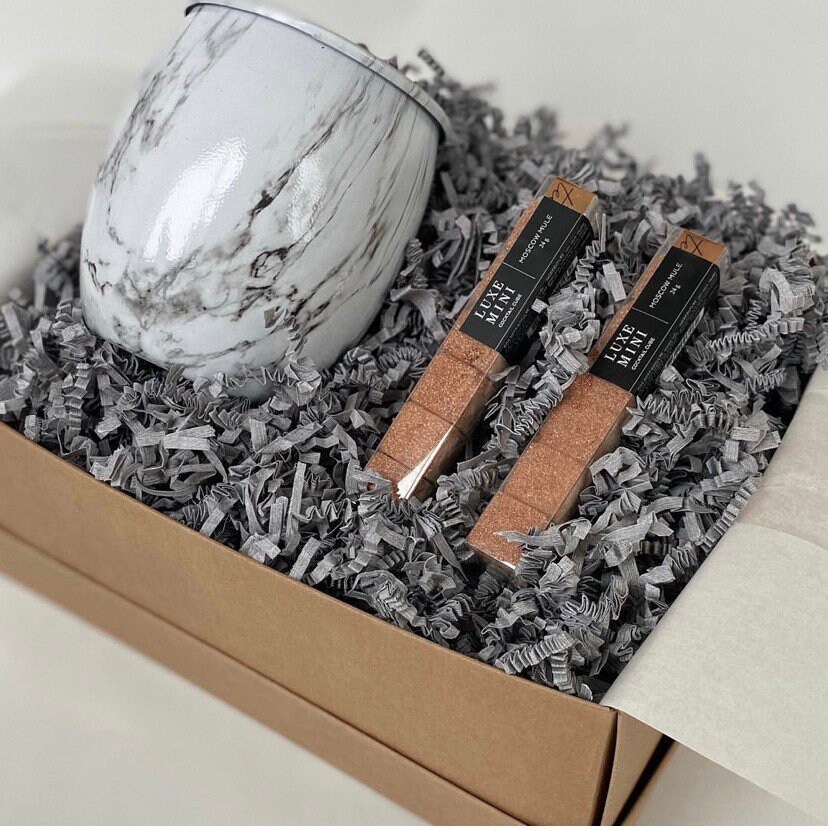 Moscow Mule Gift Set Coated Mule Mug Cocktail Cubes Etsy