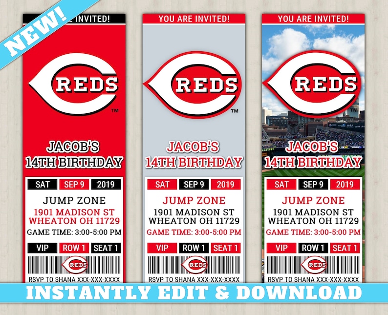 Cincinnati Reds Invitation Fresh, EDIT By yourself, Printable Baseball Invite, Reds Editable Birthday Invitation, Reds Ticket Invite picture regarding Cincinnati Reds Printable Schedule identified as Cincinnati Reds Invitation Clean, EDIT By yourself, Printable Baseball Invite, Reds Editable Birthday Invitation, Reds Ticket Invite