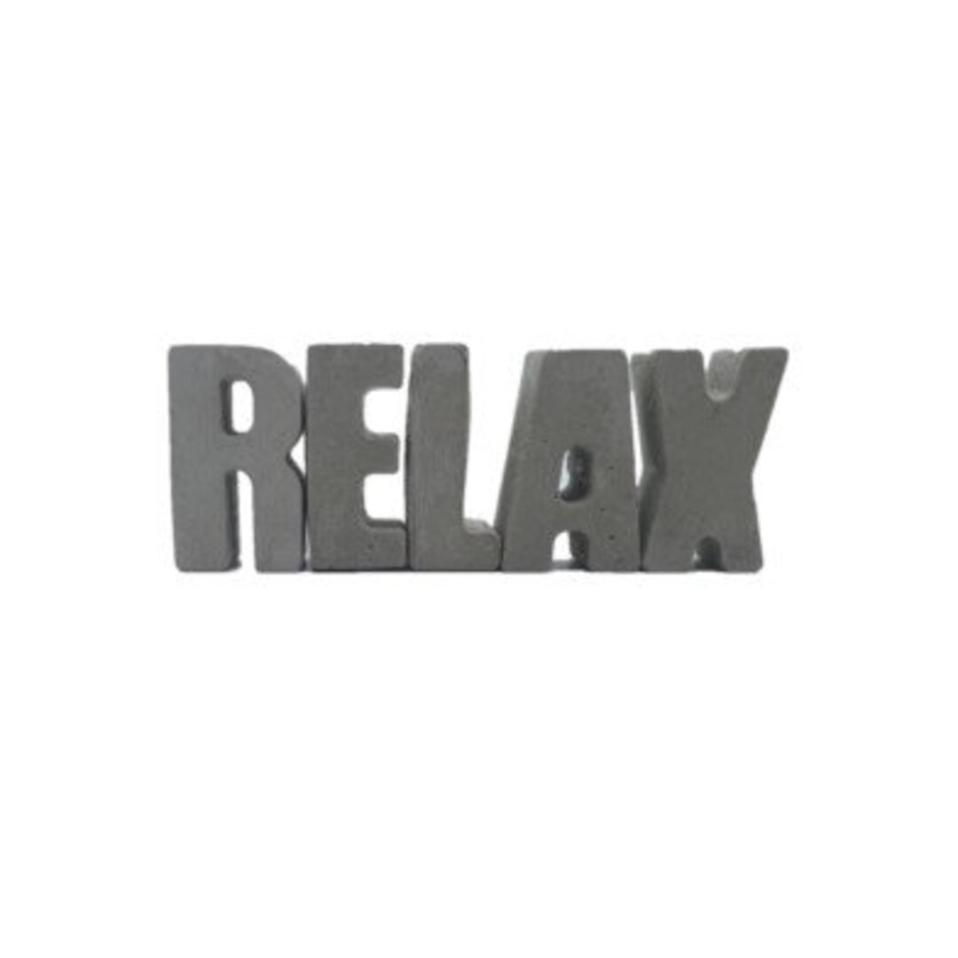 Letter Lettering RELAX Concrete Letter Decoration Wellness Concrete ...