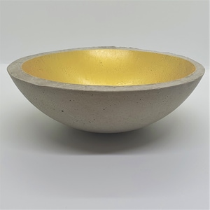 Concrete Bowl XL gold Decorative Bowl Concrete Bowl Bowl