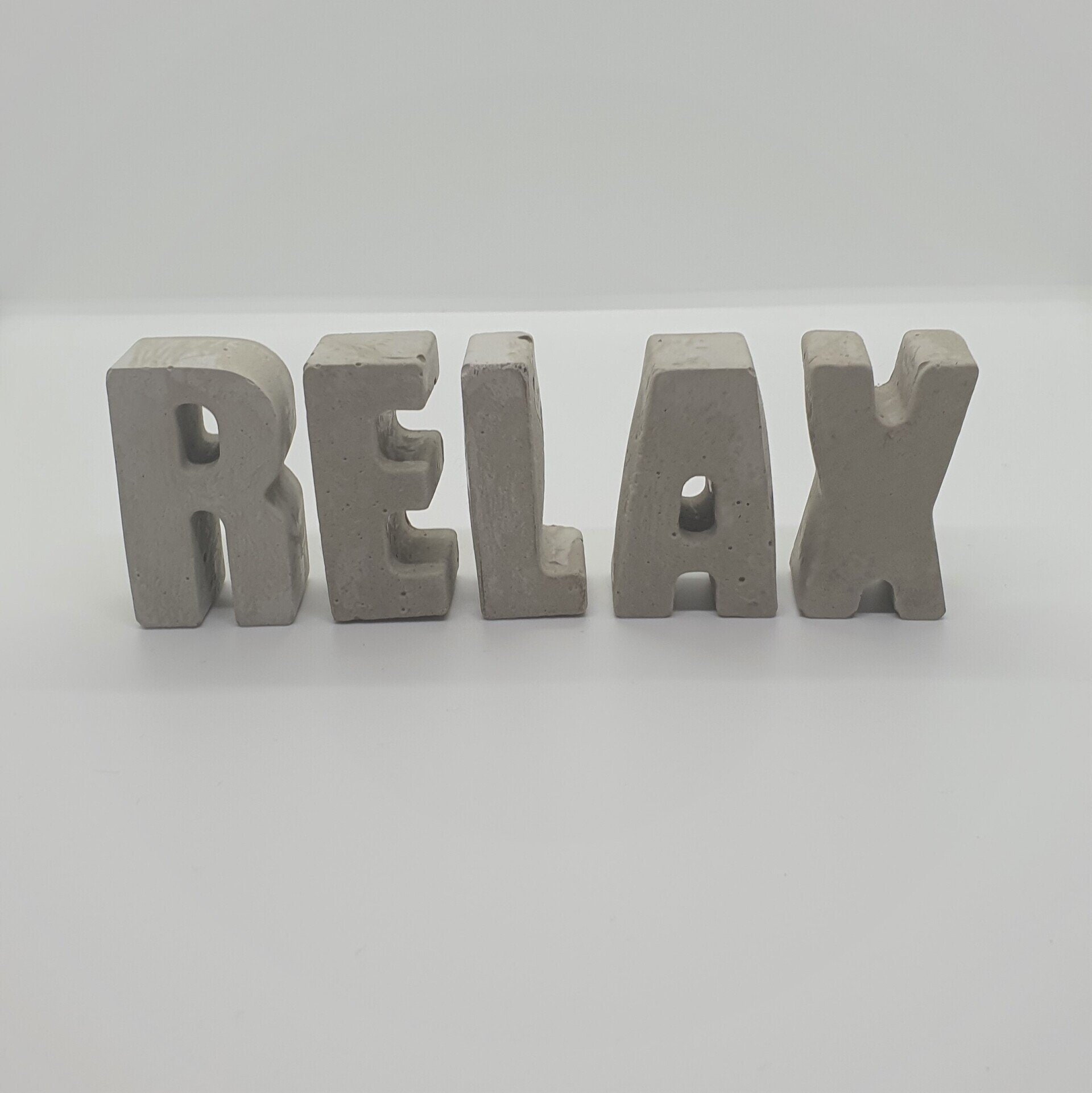 Decorative Letters, Letters, Lettering, Concrete, RELAX, Letter - Etsy