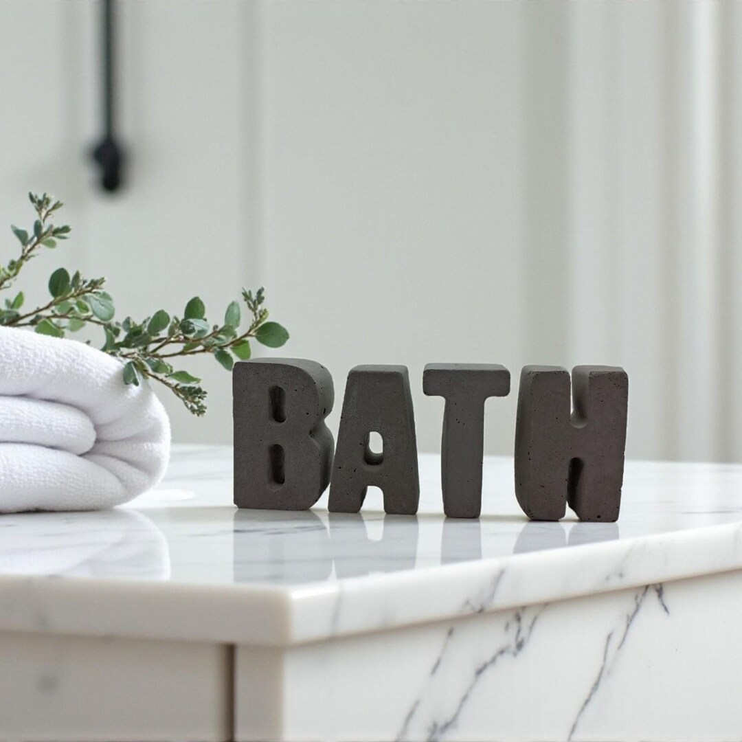 Concrete Letters BATH Letters Concrete Concrete Letters Bath Lettering ...