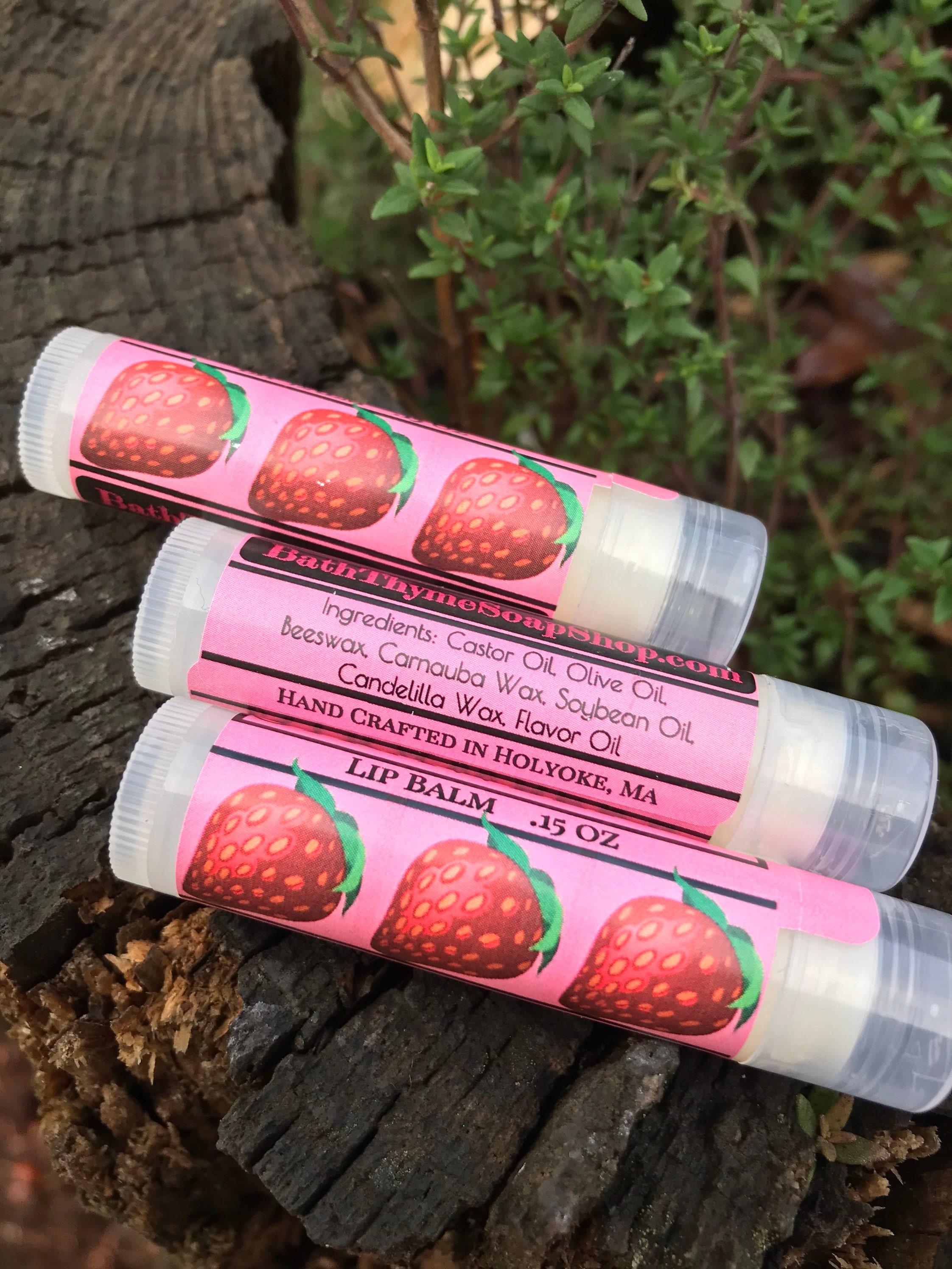 Natural Strawberry lip Balm Natural Lip balm Etsy