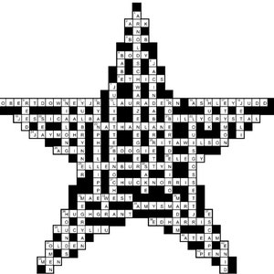 Bespoke Custom-Made Shaped Cryptic Crossword Puzzle