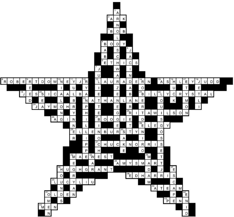 Bespoke Custommade Shaped Cryptic Crossword Puzzle Etsy