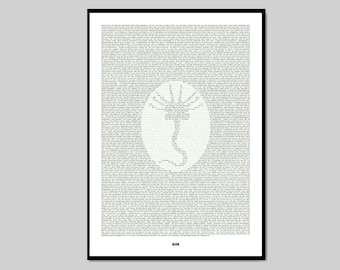 Alien - Movie Script Poster - unique posters with a twist - great gift for movie lovers