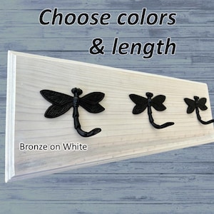 Dragonfly Hook Rack, Dragonfly Coat Hook Rack, Dragonfly Towel Hook Rack, Dragonfly Hat Hook Rack, Entryway Hook Rack, Garden Decor