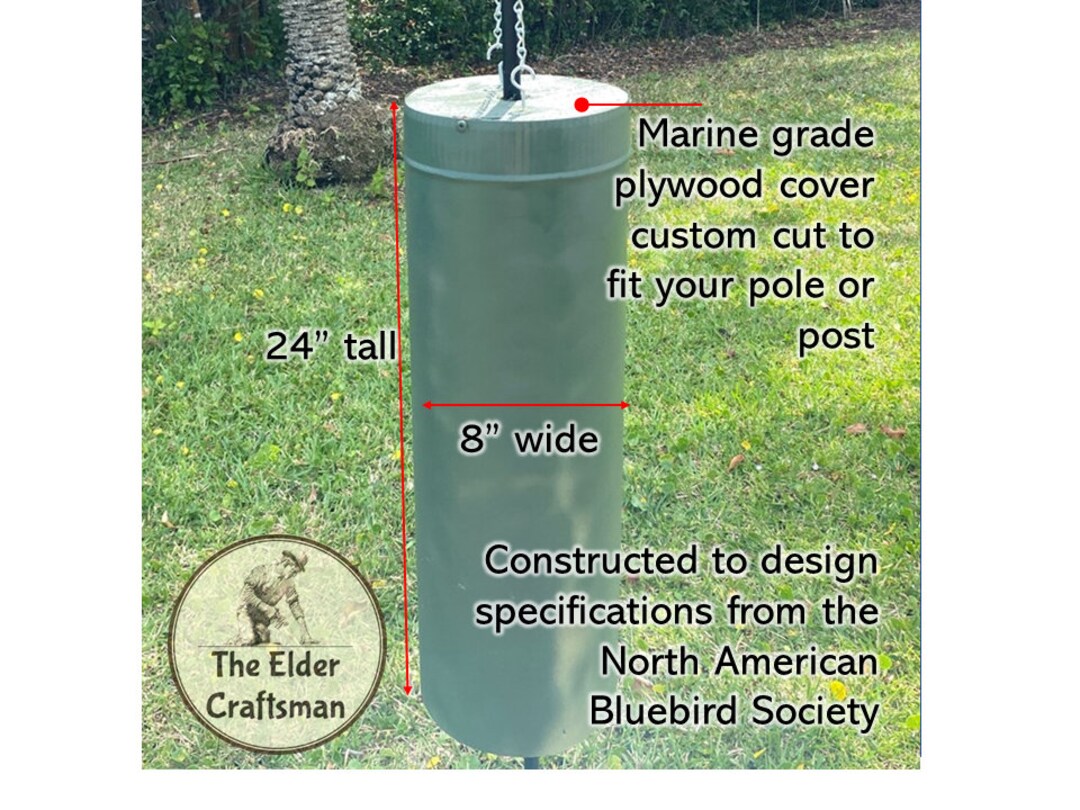Bird House / Feeder Pole Predator Guard Baffle Protects Against