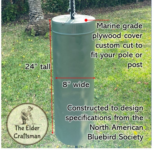 Bird house / feeder pole predator guard baffle - protects against squirrels, raccoons, snakes, other predators