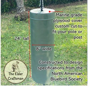 Bird house/feeder predator guard baffle - stops crawling and climbing predators
