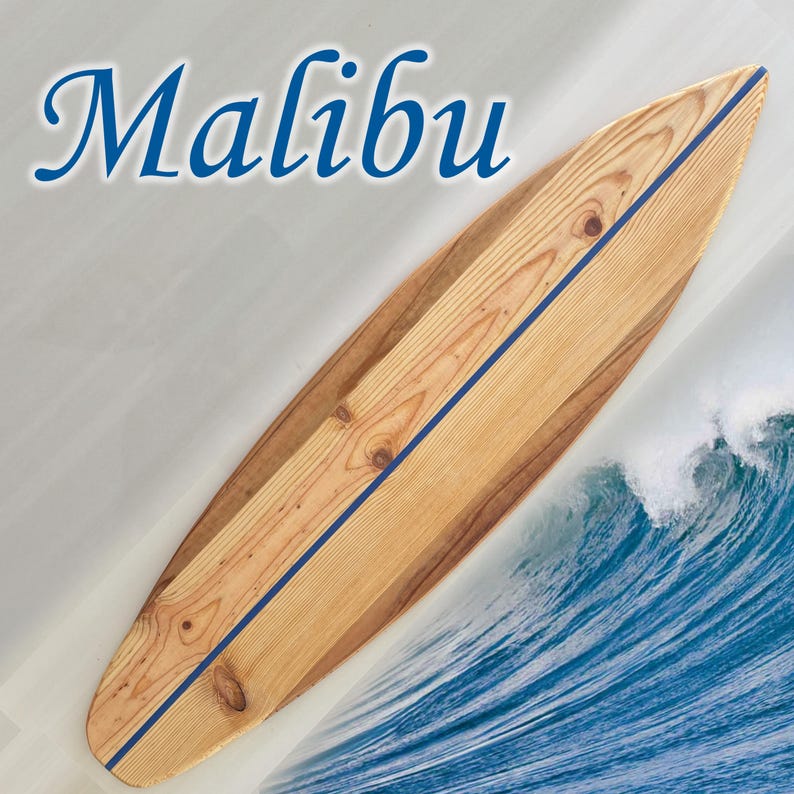 Handmade Wood Surfboard Wall Art: Cedar &amp; Pine Coastal Decor - Etsy