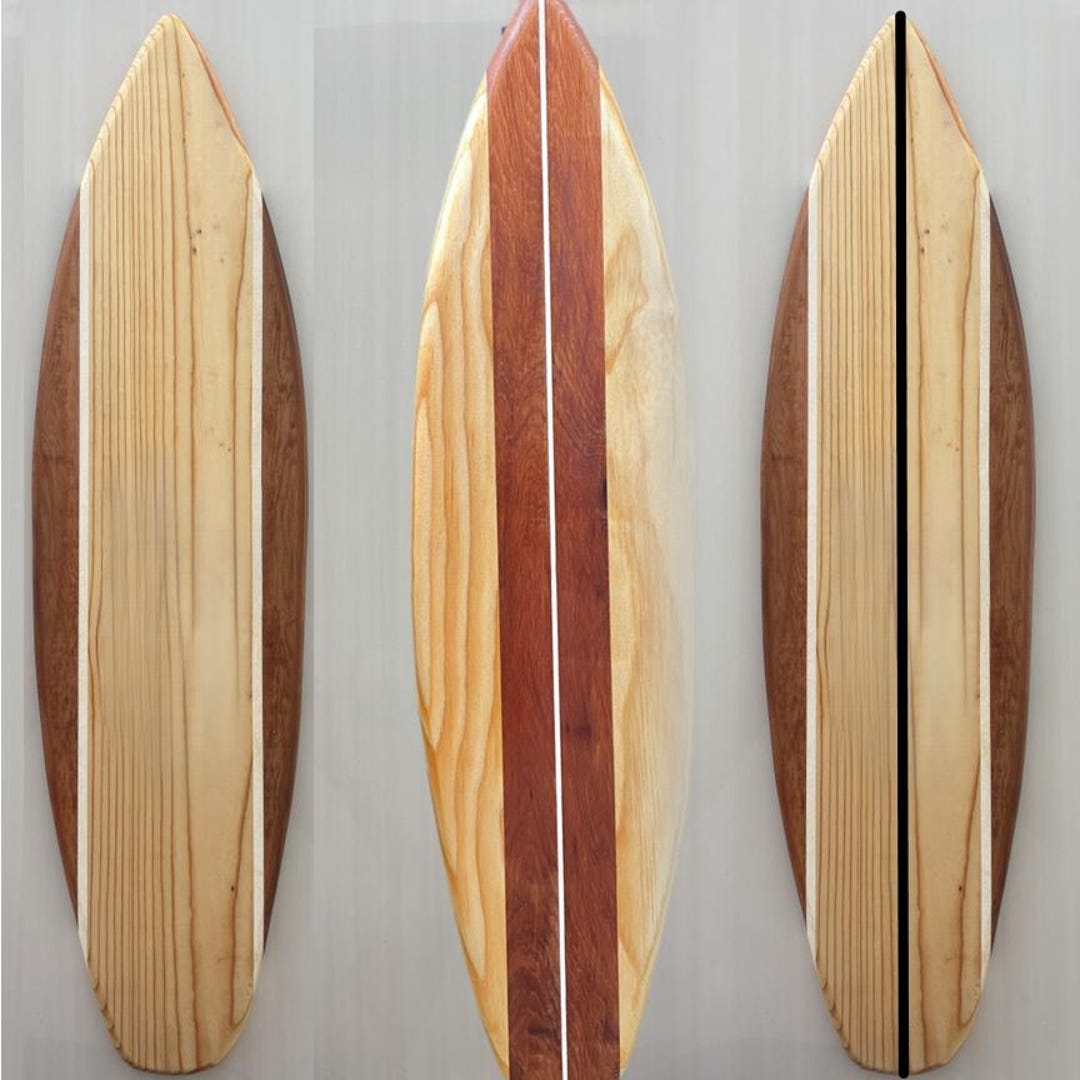 Handmade Wood Surfboard Wall Art: Cedar & Pine Coastal Decor - Etsy