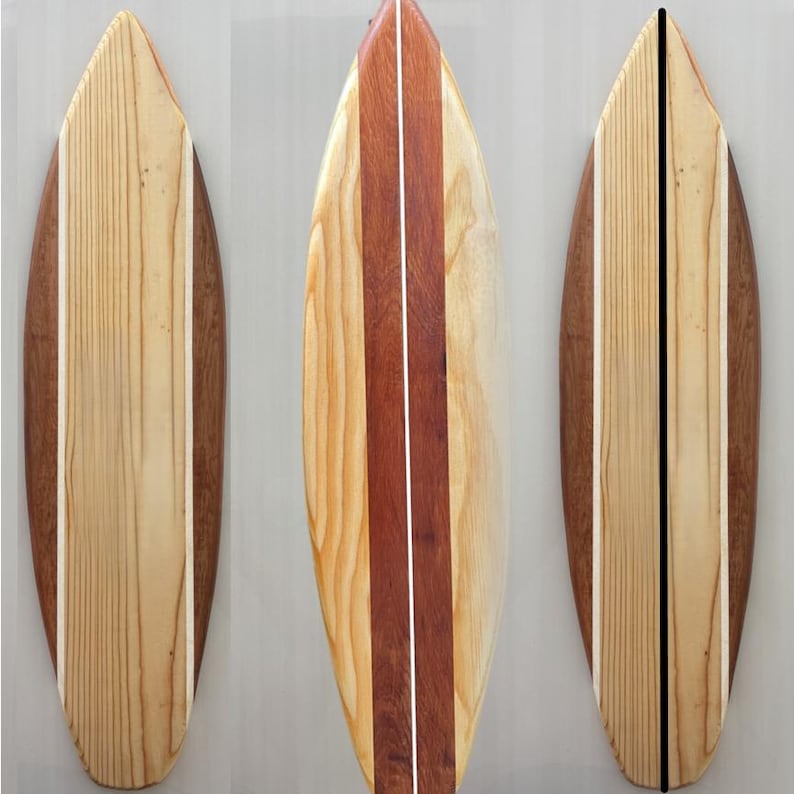 Handmade Wood Surfboard Wall Art: Cedar &amp; Pine Coastal Decor - Etsy