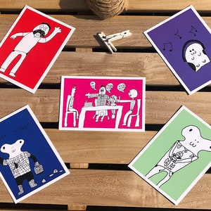 5x Kaartenset Poepnaagol, A6 wenskaarten,Ansichtkaarten, kaarten, cards, comic, cartoon, moederdag, beterschap, gefeliciteerd, nieuw