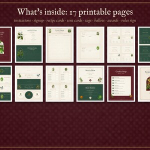 Christmas Cookie Exchange Kit Printable, Cookie Swap Party Invitation, Labels, Recipe Cards and Rules image 2