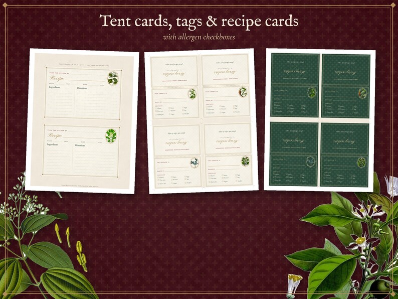 Christmas Cookie Exchange Kit Printable, Cookie Swap Party Invitation, Labels, Recipe Cards and Rules image 4