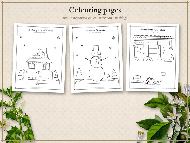 Christmas Activities for Kids Printable, Letter to Santa, Nice List Certificate, Reindeer Food Tags, Mazes, Word Search, Coloring Pages image 5