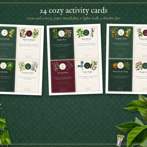 Advent Calendar Printable, 24 Family Christmas Countdown Activity Cards, Kids Holiday Traditions, Instant Download image 3