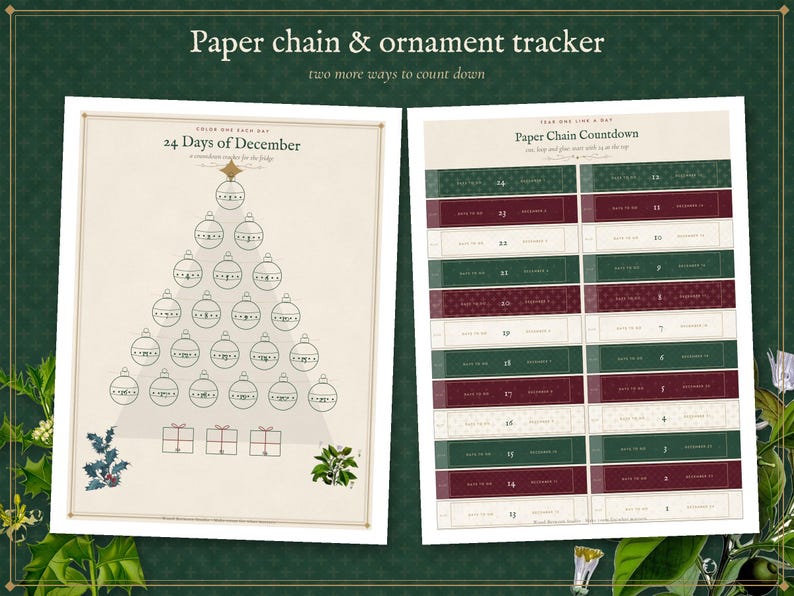 Advent Calendar Printable, 24 Family Christmas Countdown Activity Cards, Kids Holiday Traditions, Instant Download image 5