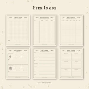 Garden Planner Printable, Vegetable Garden Journal, Planting Calendar, Seed Inventory, Garden Layout, Harvest Log, Botanical PDF image 2