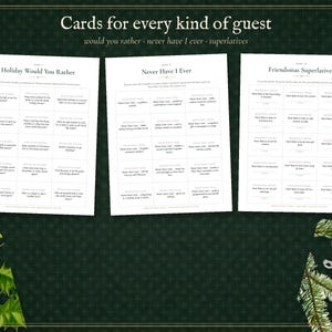 Pacchetto di giochi stampabili per feste di Natale, 24 giochi per amici, quiz a tema natalizio, bingo cinematografico, gioco di scambio regali, giochi di Capodanno immagine 5